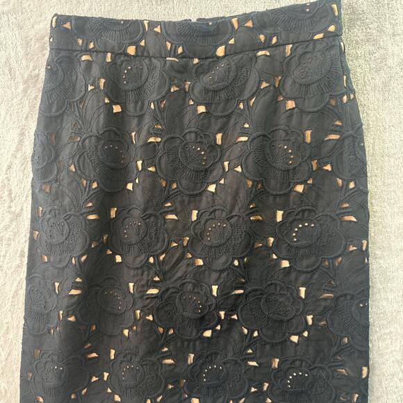 J.Crew Collection Black Lace Pencil Skirt – Size 00 - Picture 6 of 6